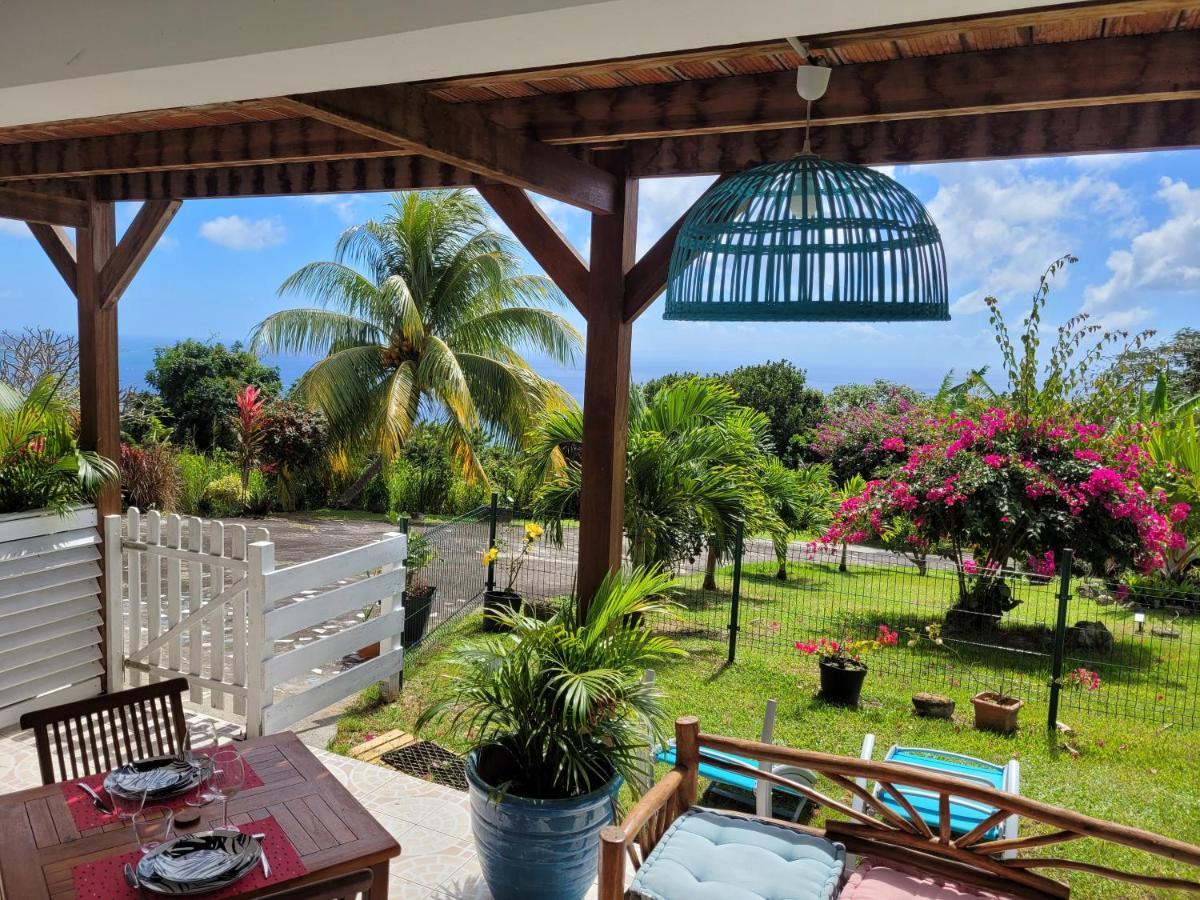 Appartement Prive Eco-Responsable, Vue Sur La Mer Des Caraibes Et Jardin Clos, Wifi, A 2Mn De La Plage サント・リュス エクステリア 写真